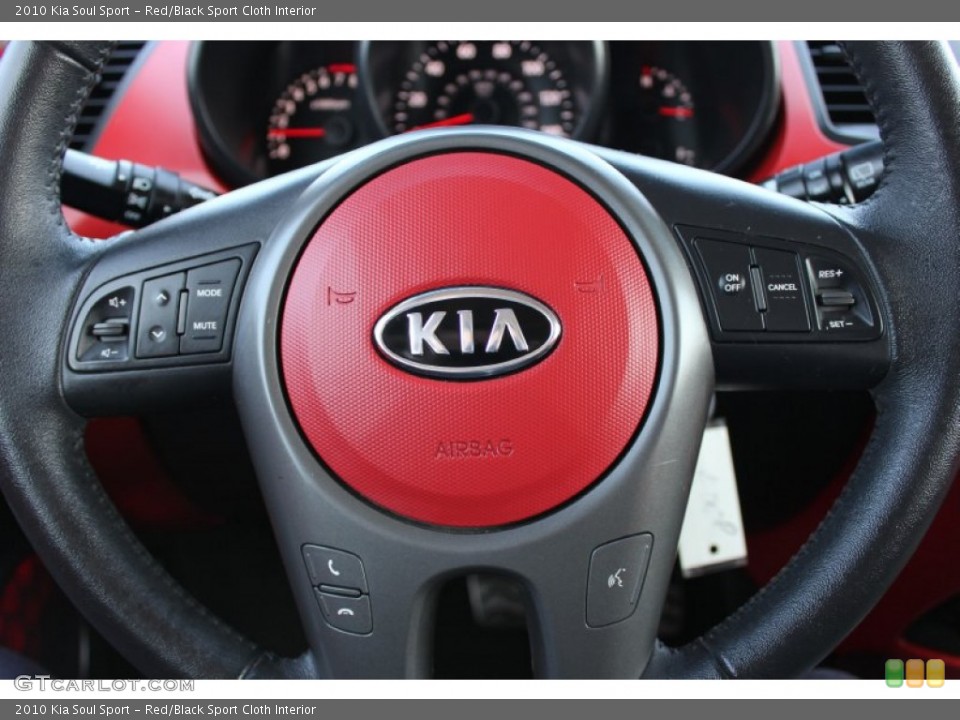 Red/Black Sport Cloth Interior Controls for the 2010 Kia Soul Sport #62361454