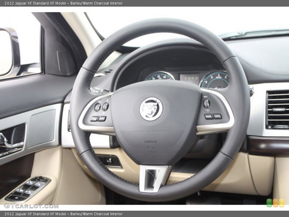 Barley/Warm Charcoal Interior Steering Wheel for the 2012 Jaguar XF  #62361612