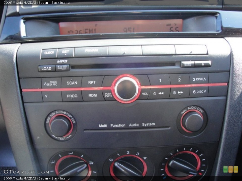 Black Interior Audio System for the 2006 Mazda MAZDA3 i Sedan #62362419
