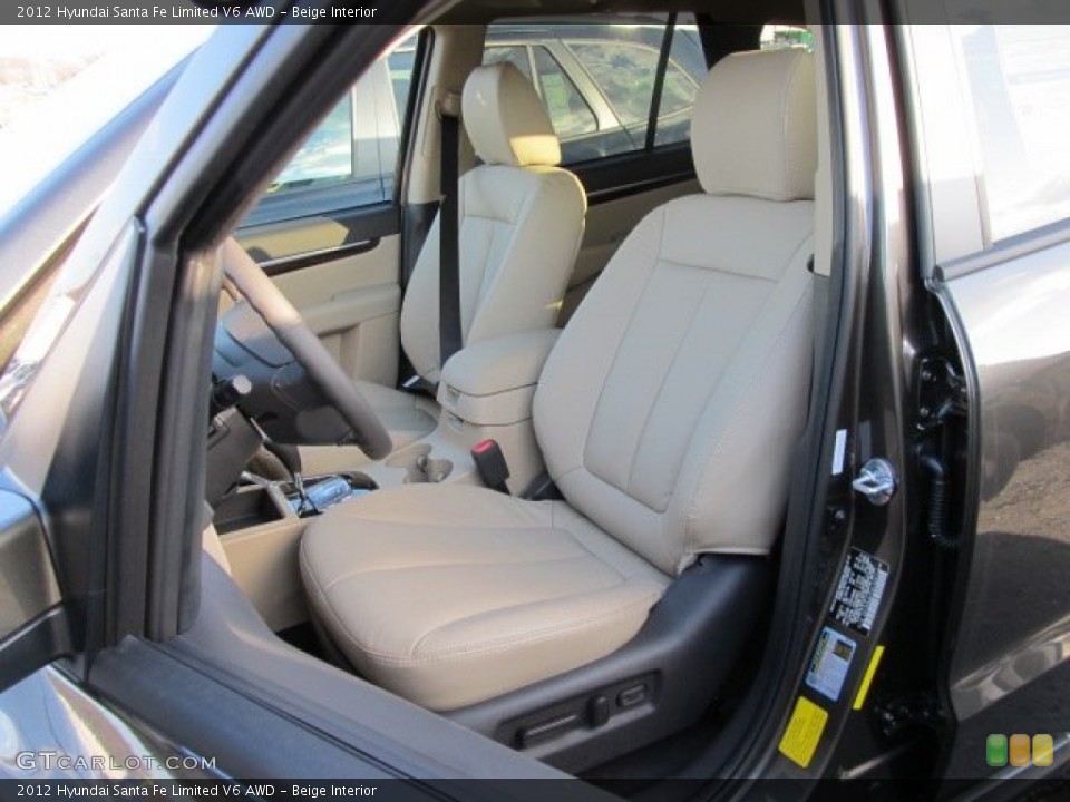 Beige Interior Photo for the 2012 Hyundai Santa Fe Limited V6 AWD #62363001