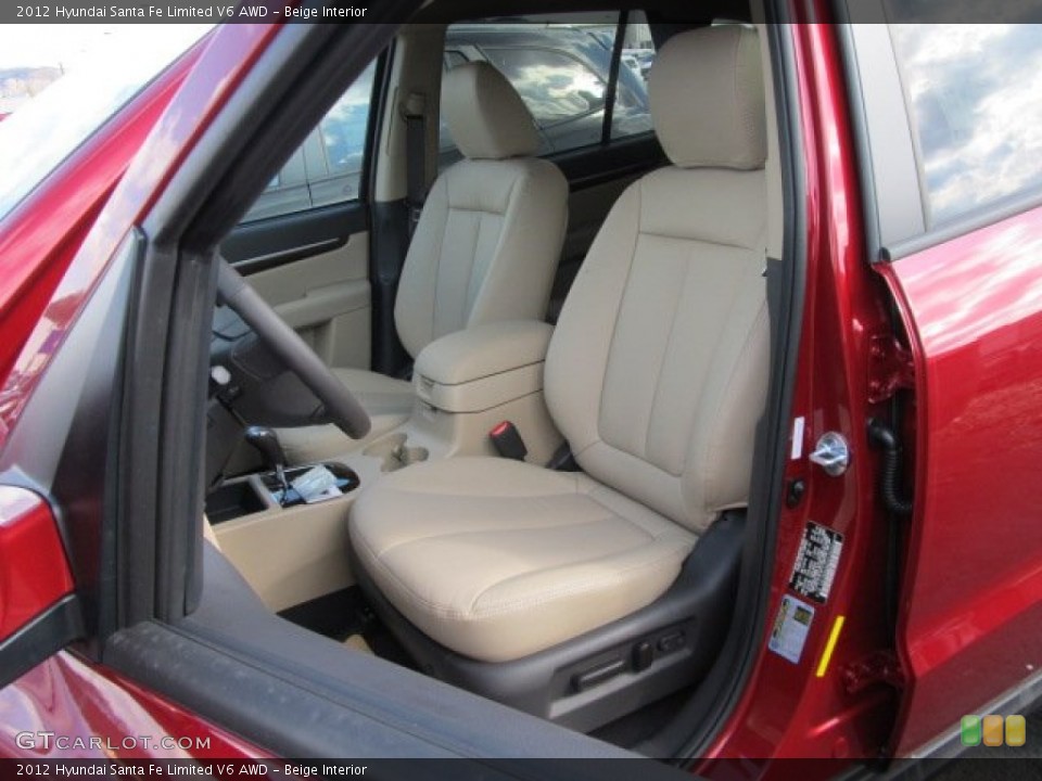 Beige Interior Photo for the 2012 Hyundai Santa Fe Limited V6 AWD #62363175