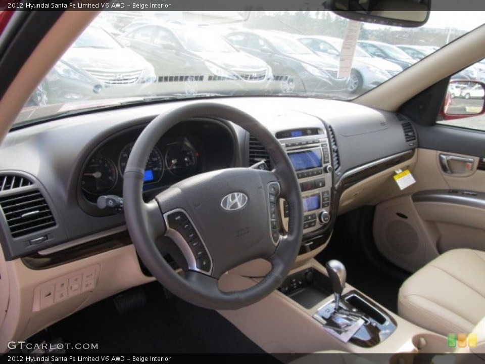 Beige Interior Photo for the 2012 Hyundai Santa Fe Limited V6 AWD #62363184
