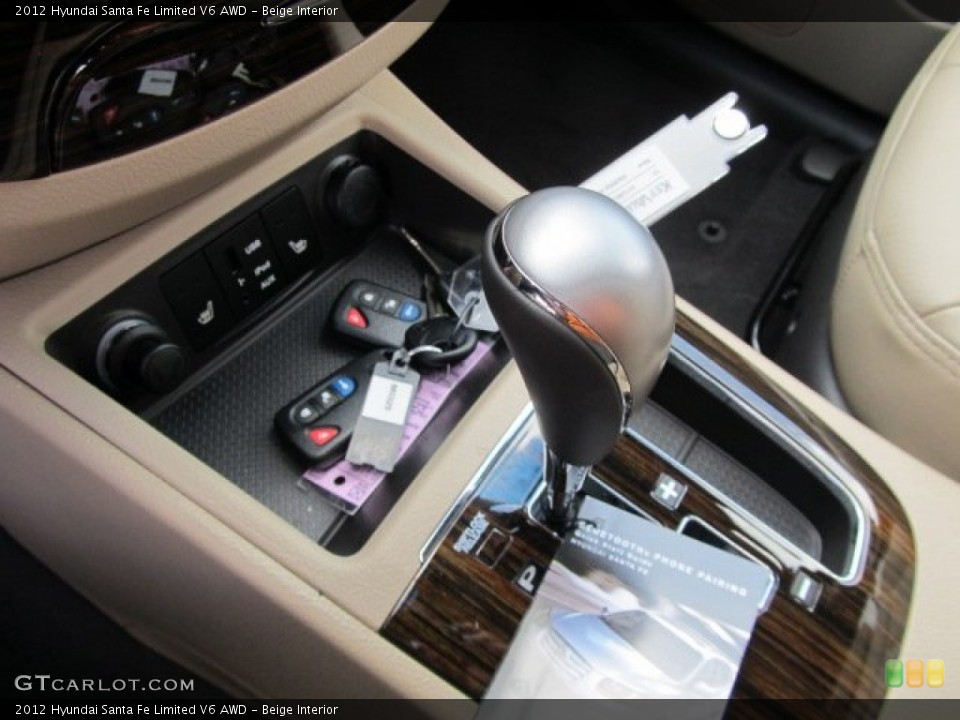 Beige Interior Transmission for the 2012 Hyundai Santa Fe Limited V6 AWD #62363193