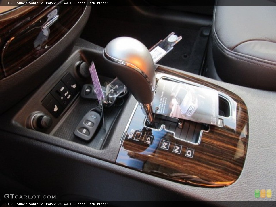 Cocoa Black Interior Transmission for the 2012 Hyundai Santa Fe Limited V6 AWD #62363466