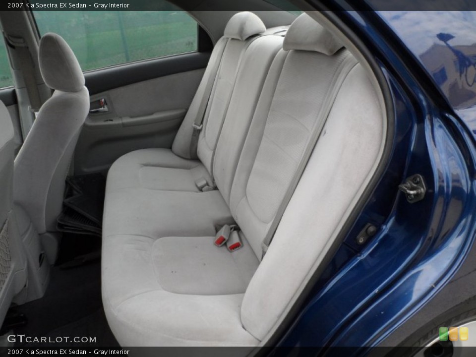 Gray Interior Rear Seat for the 2007 Kia Spectra EX Sedan #62363593