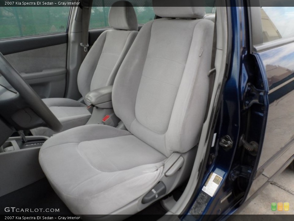 Gray Interior Front Seat for the 2007 Kia Spectra EX Sedan #62363619