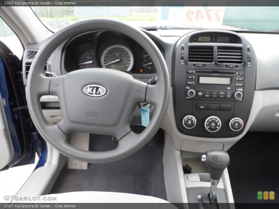 Gray Interior Dashboard for the 2007 Kia Spectra EX Sedan #62363637