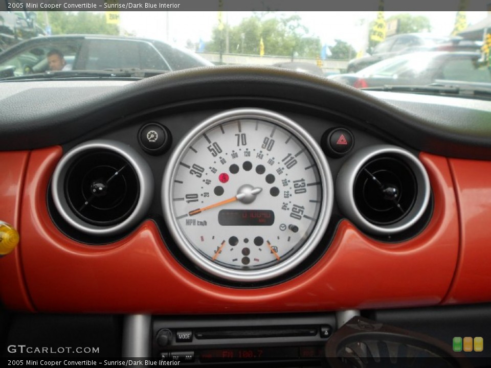 Sunrise/Dark Blue Interior Gauges for the 2005 Mini Cooper Convertible #62367093