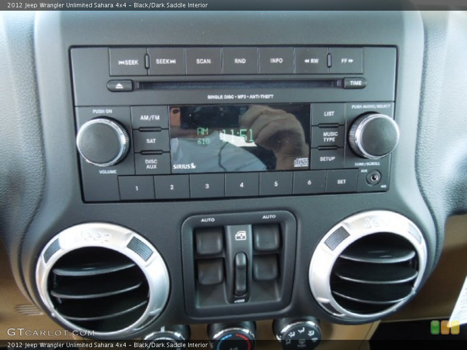 Black/Dark Saddle Interior Controls for the 2012 Jeep Wrangler Unlimited Sahara 4x4 #62367939