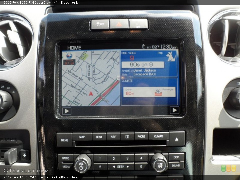 Black Interior Navigation for the 2012 Ford F150 FX4 SuperCrew 4x4 #62367974