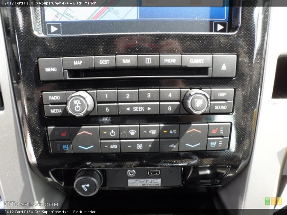 Black Interior Controls for the 2012 Ford F150 FX4 SuperCrew 4x4 #62367981