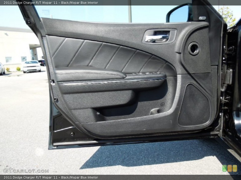 Black/Mopar Blue Interior Door Panel for the 2011 Dodge Charger R/T Mopar '11 #62369061