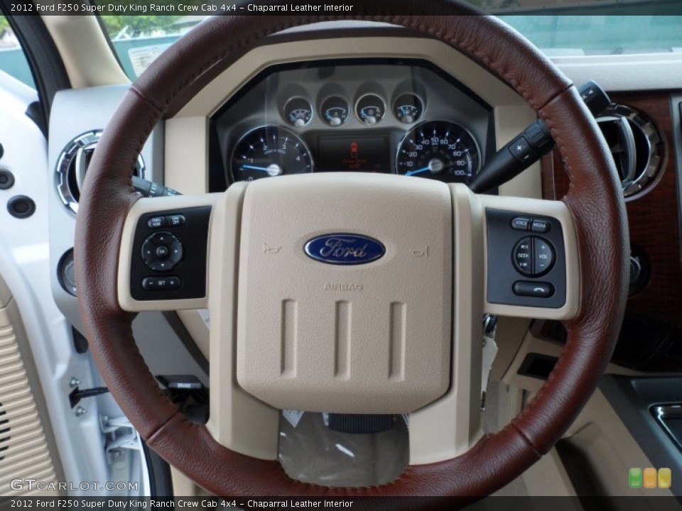 Chaparral Leather Interior Steering Wheel for the 2012 Ford F250 Super Duty King Ranch Crew Cab 4x4 #62369169