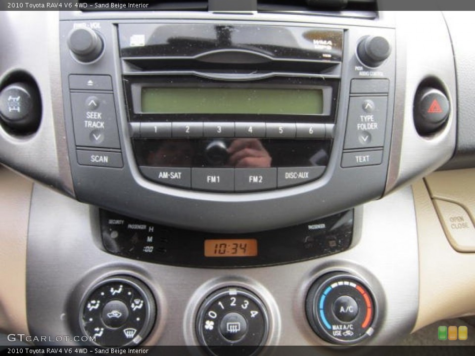 Sand Beige Interior Controls for the 2010 Toyota RAV4 V6 4WD #62369265