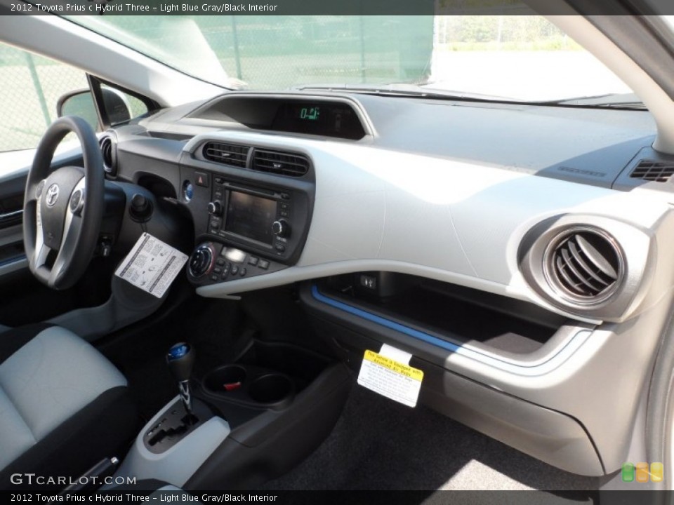 Light Blue Gray/Black Interior Dashboard for the 2012 Toyota Prius c Hybrid Three #62369739