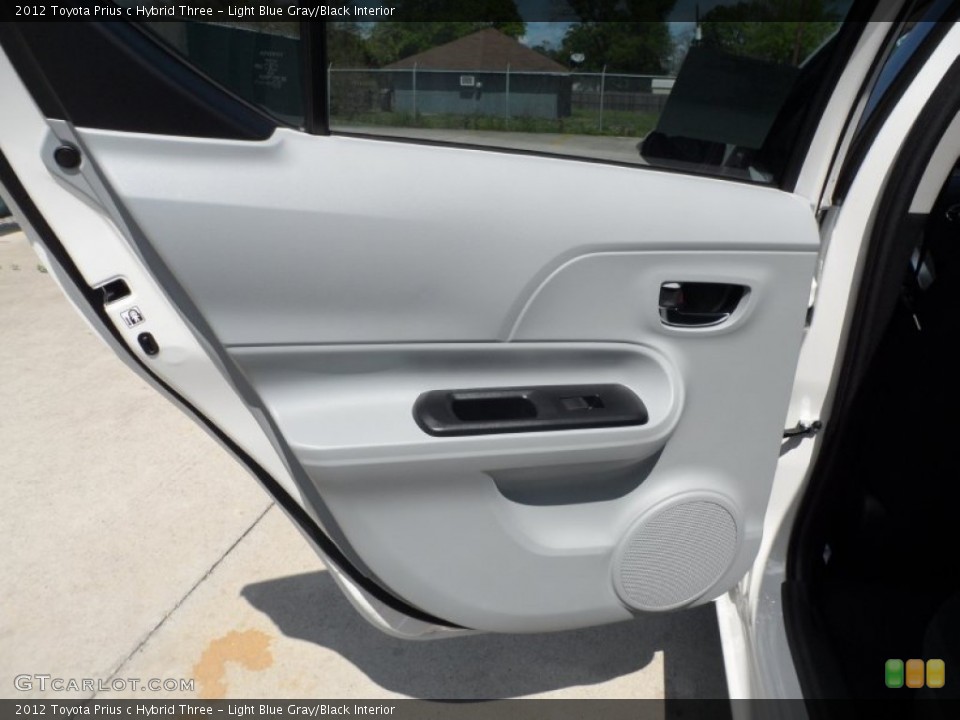 Light Blue Gray/Black Interior Door Panel for the 2012 Toyota Prius c Hybrid Three #62369748