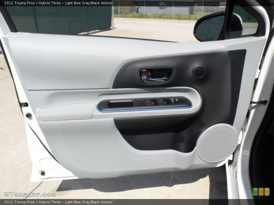 Light Blue Gray/Black Interior Door Panel for the 2012 Toyota Prius c Hybrid Three #62369760