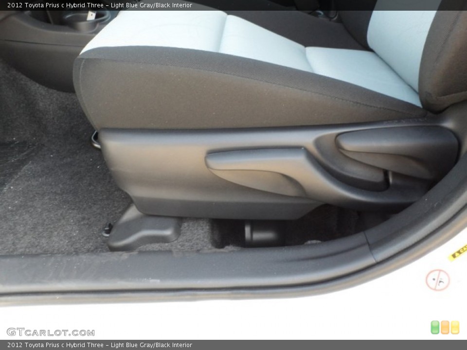 Light Blue Gray/Black Interior Front Seat for the 2012 Toyota Prius c Hybrid Three #62369778