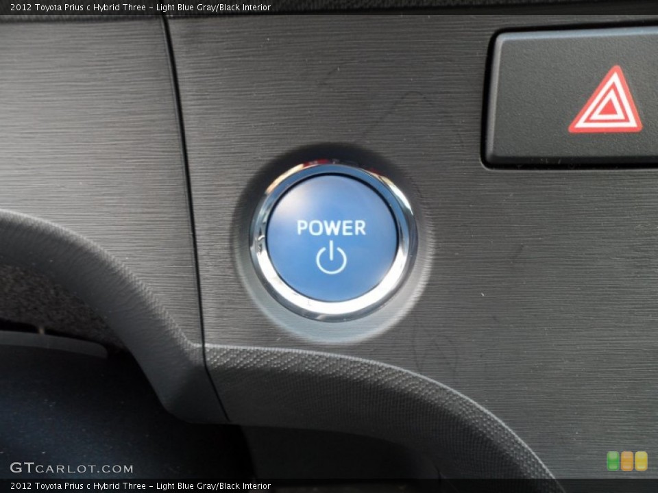 Light Blue Gray/Black Interior Controls for the 2012 Toyota Prius c Hybrid Three #62369817
