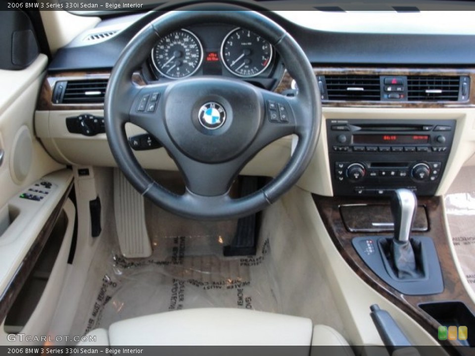Beige Interior Dashboard for the 2006 BMW 3 Series 330i Sedan #62373315
