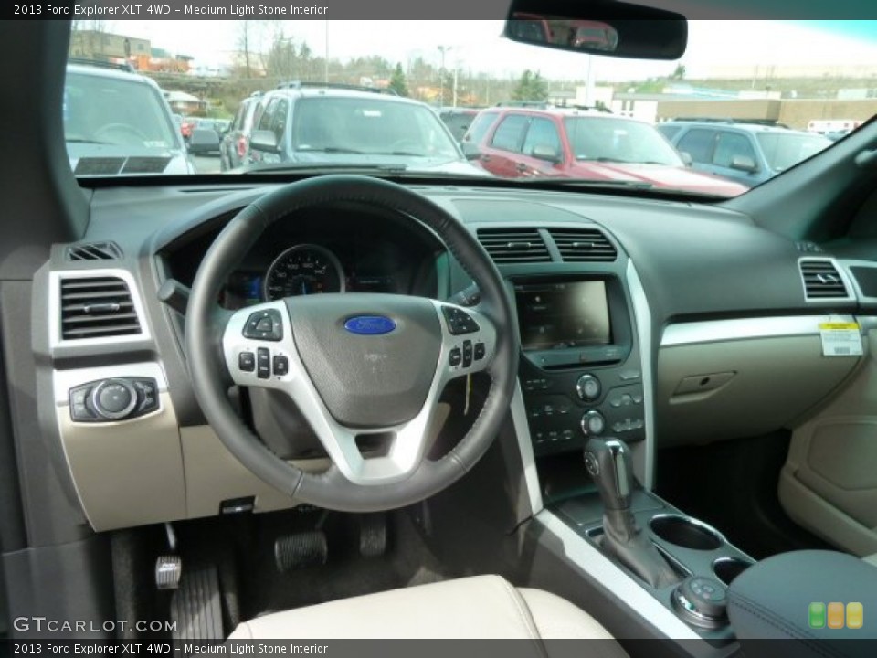 Medium Light Stone Interior Dashboard for the 2013 Ford Explorer XLT 4WD #62379632