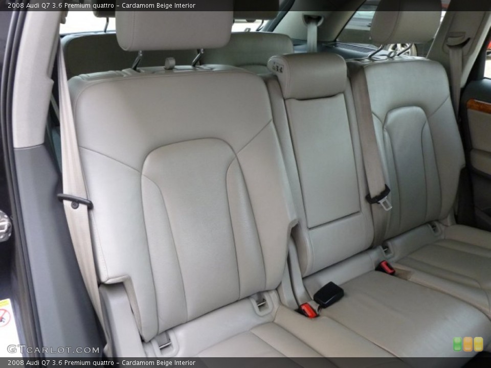 Cardamom Beige Interior Rear Seat for the 2008 Audi Q7 3.6 Premium quattro #62382138