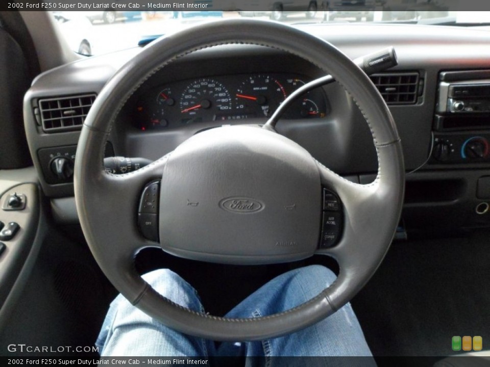 Medium Flint Interior Steering Wheel for the 2002 Ford F250 Super Duty Lariat Crew Cab #62382530
