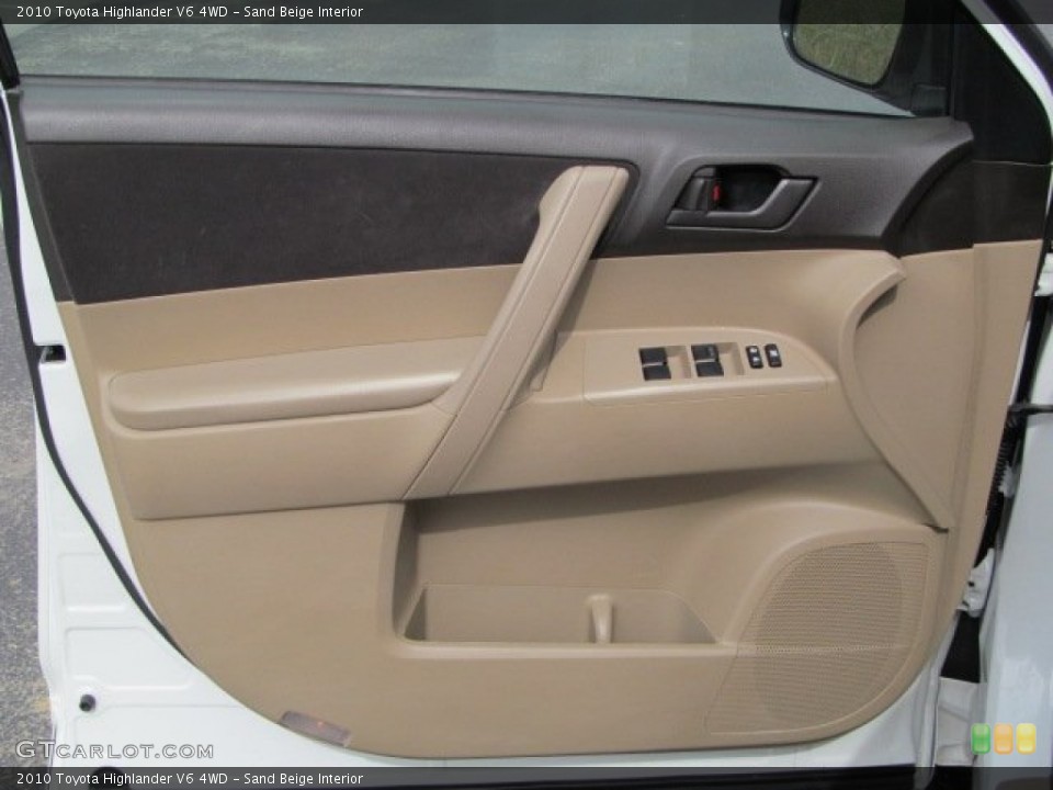 Sand Beige Interior Door Panel for the 2010 Toyota Highlander V6 4WD #62382853