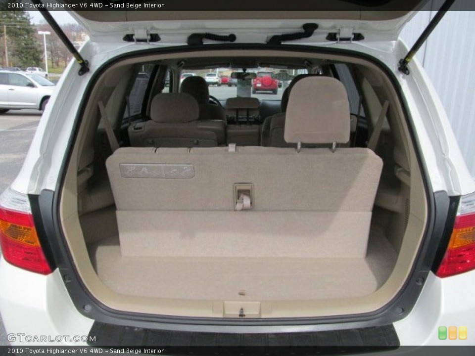 Sand Beige Interior Trunk for the 2010 Toyota Highlander V6 4WD #62382945