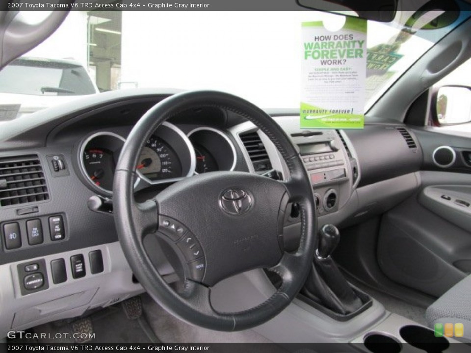 Graphite Gray Interior Dashboard for the 2007 Toyota Tacoma V6 TRD Access Cab 4x4 #62383101