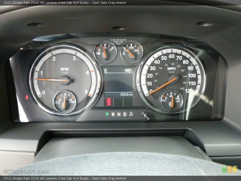 Dark Slate Gray Interior Gauges for the 2011 Dodge Ram 3500 HD Laramie Crew Cab 4x4 Dually #62383827