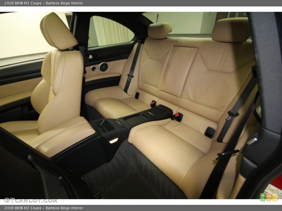 Bamboo Beige Interior Rear Seat for the 2008 BMW M3 Coupe #62385234