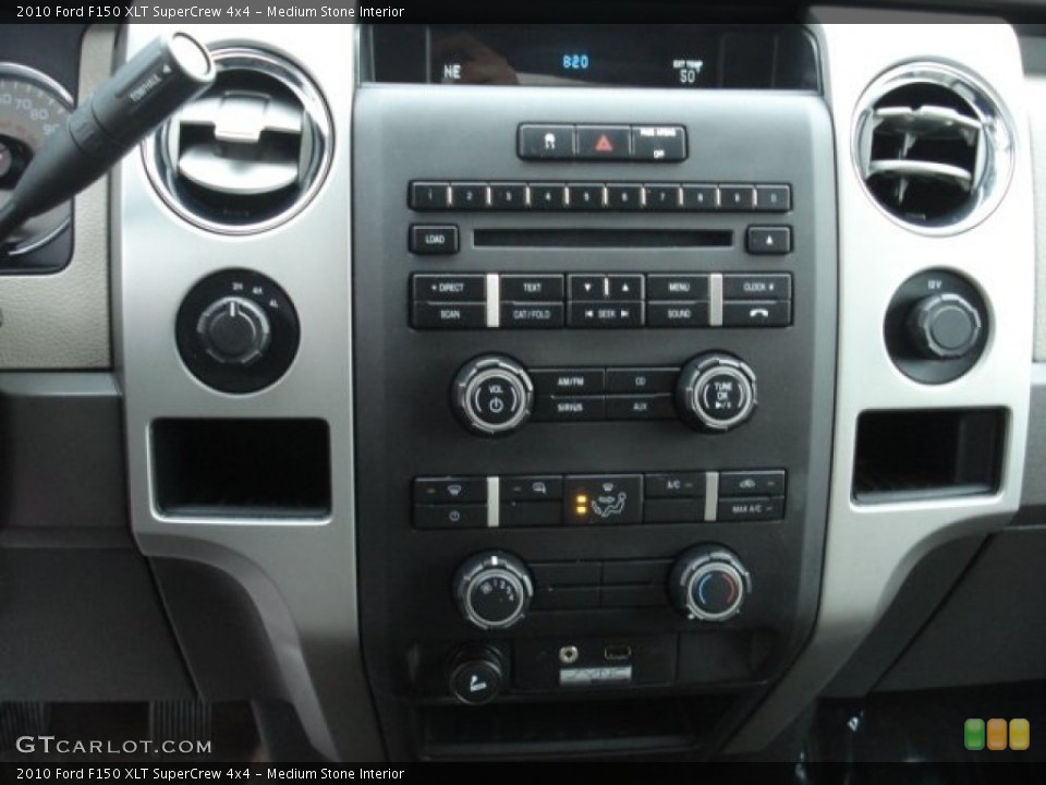 Medium Stone Interior Controls for the 2010 Ford F150 XLT SuperCrew 4x4 #62385657