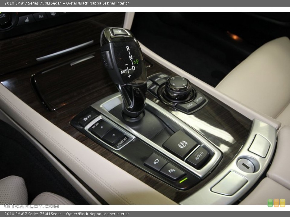 Oyster/Black Nappa Leather Interior Transmission for the 2010 BMW 7 Series 750Li Sedan #62386116