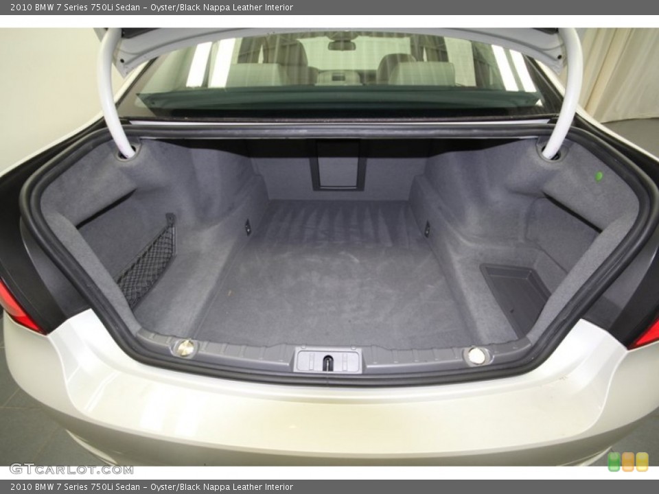 Oyster/Black Nappa Leather Interior Trunk for the 2010 BMW 7 Series 750Li Sedan #62386237