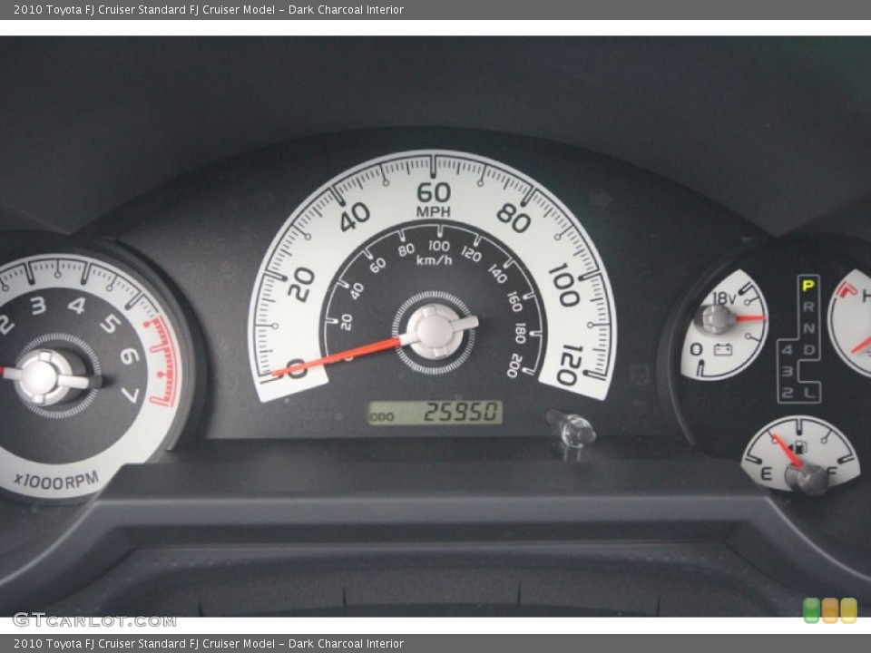 Dark Charcoal Interior Gauges for the 2010 Toyota FJ Cruiser  #62386764