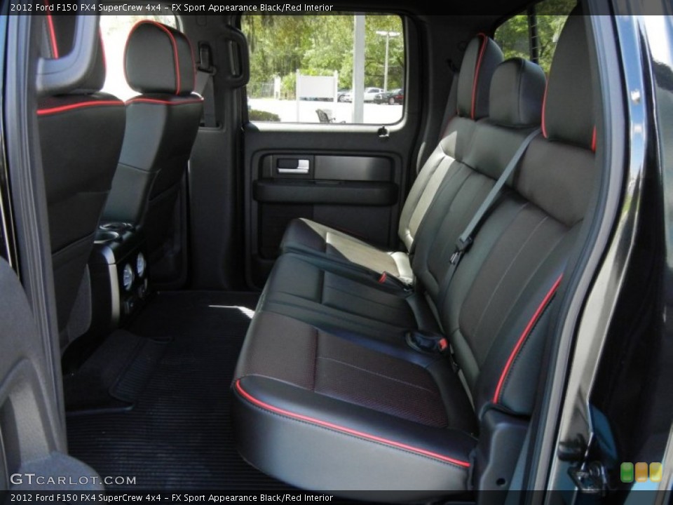 FX Sport Appearance Black/Red Interior Rear Seat for the 2012 Ford F150 FX4 SuperCrew 4x4 #62387775