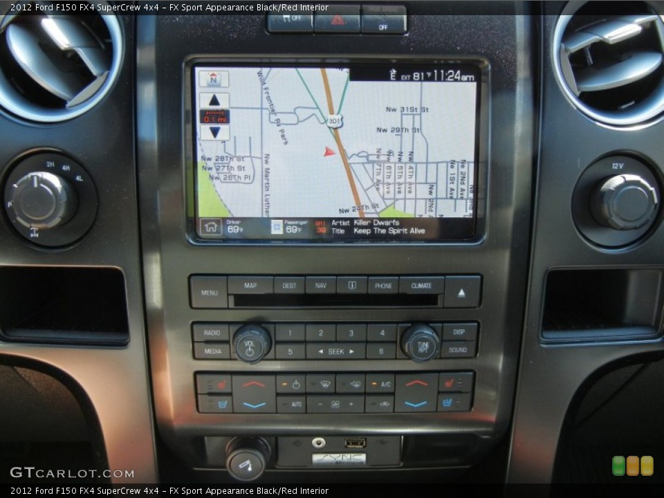 FX Sport Appearance Black/Red Interior Navigation for the 2012 Ford F150 FX4 SuperCrew 4x4 #62387811