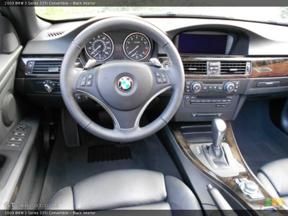 Black Interior Dashboard for the 2009 BMW 3 Series 335i Convertible #62388381