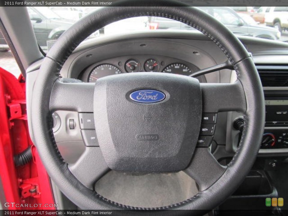 Medium Dark Flint Interior Steering Wheel for the 2011 Ford Ranger XLT SuperCab #62390520