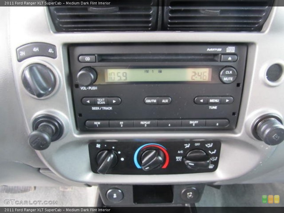 Medium Dark Flint Interior Controls for the 2011 Ford Ranger XLT SuperCab #62390526