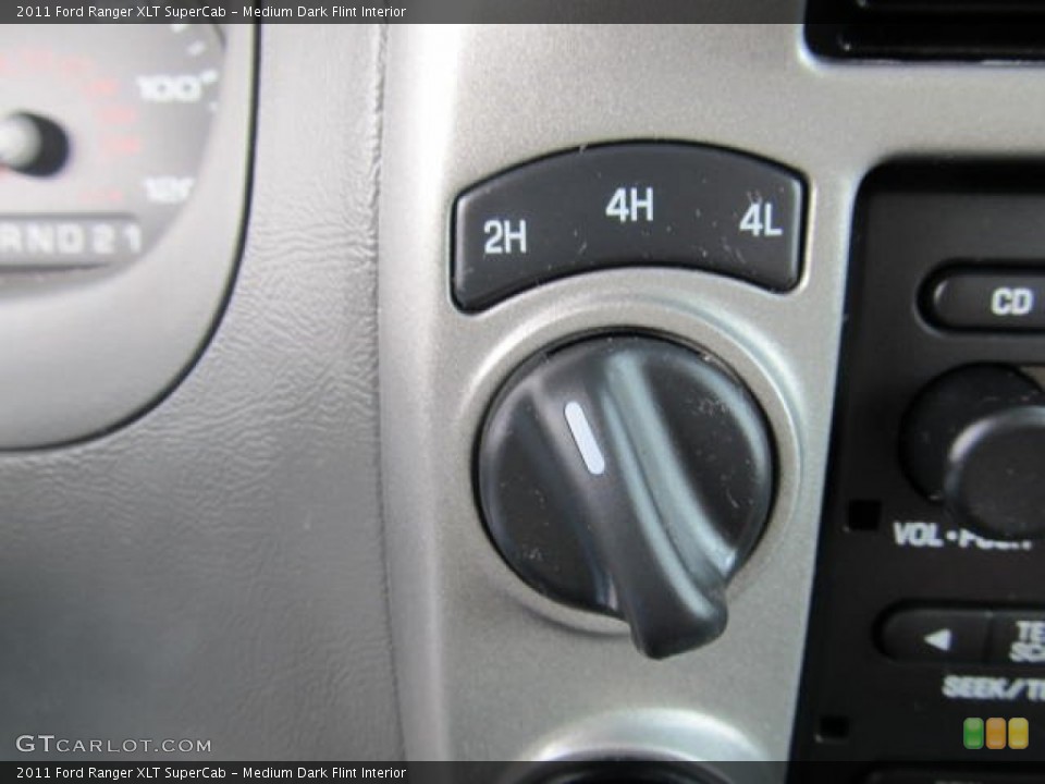 Medium Dark Flint Interior Controls for the 2011 Ford Ranger XLT SuperCab #62390532