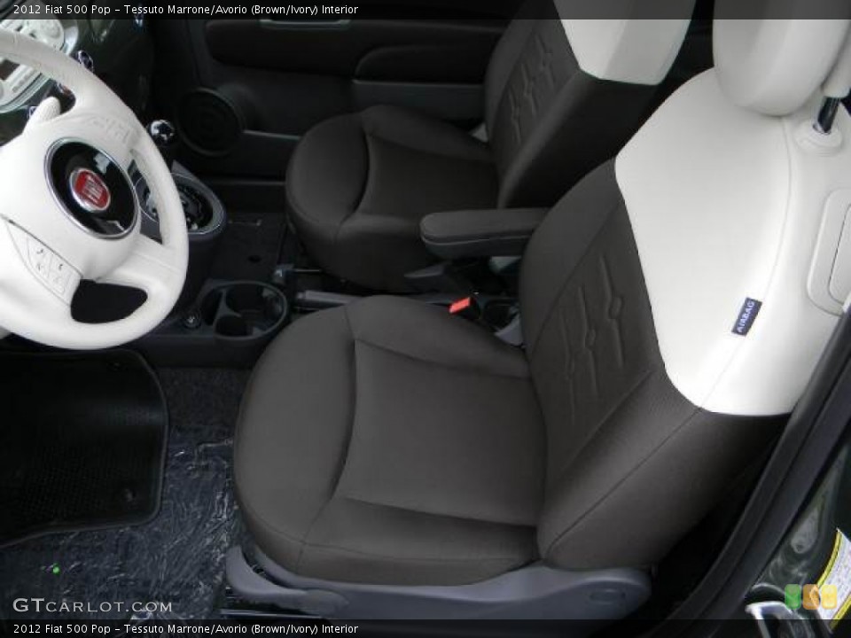 Tessuto Marrone/Avorio (Brown/Ivory) Interior Photo for the 2012 Fiat 500 Pop #62394849