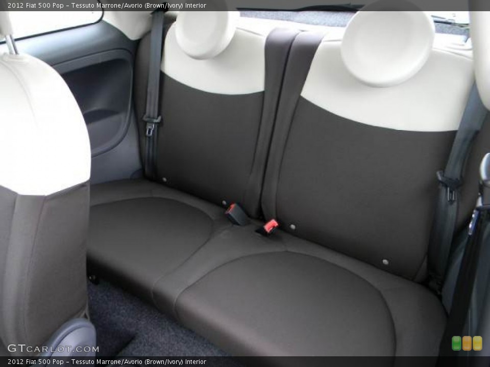Tessuto Marrone/Avorio (Brown/Ivory) Interior Rear Seat for the 2012 Fiat 500 Pop #62394945