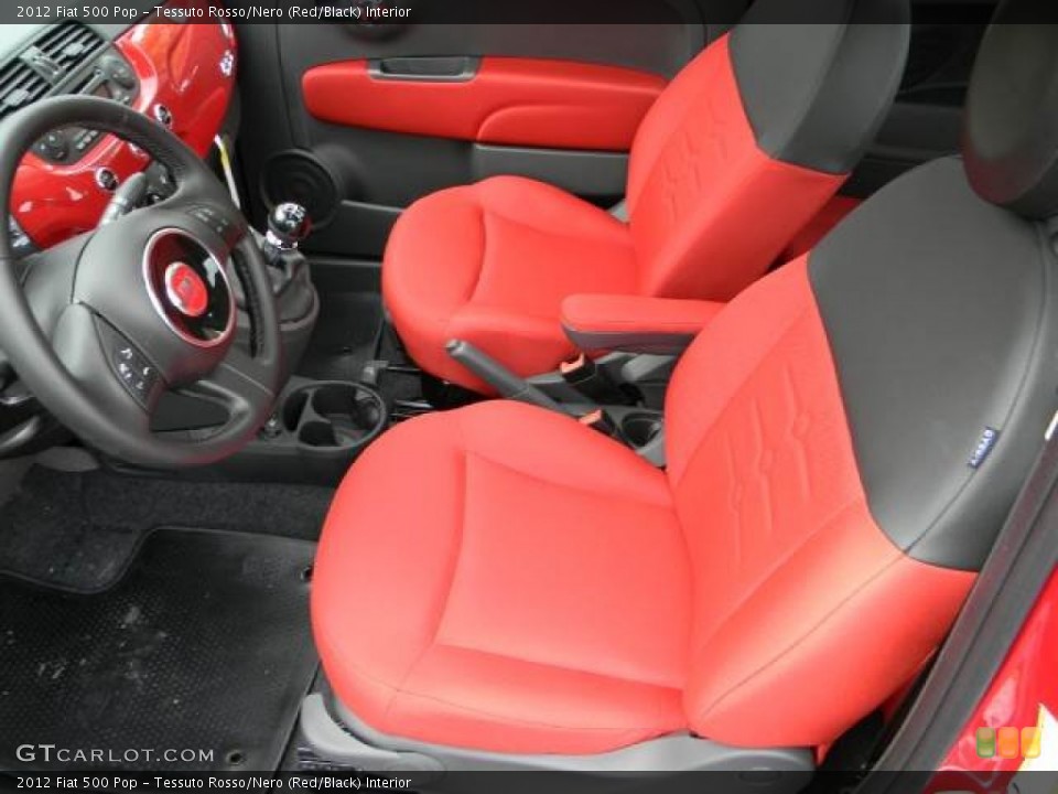 Tessuto Rosso/Nero (Red/Black) Interior Photo for the 2012 Fiat 500 Pop #62395006