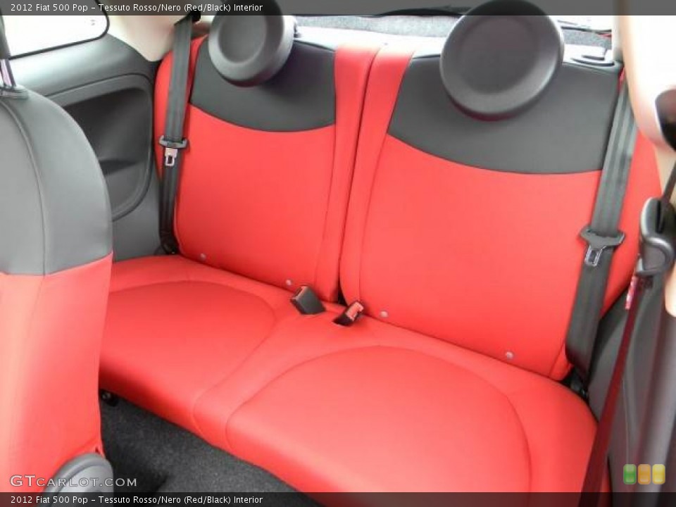 Tessuto Rosso/Nero (Red/Black) Interior Rear Seat for the 2012 Fiat 500 Pop #62395015