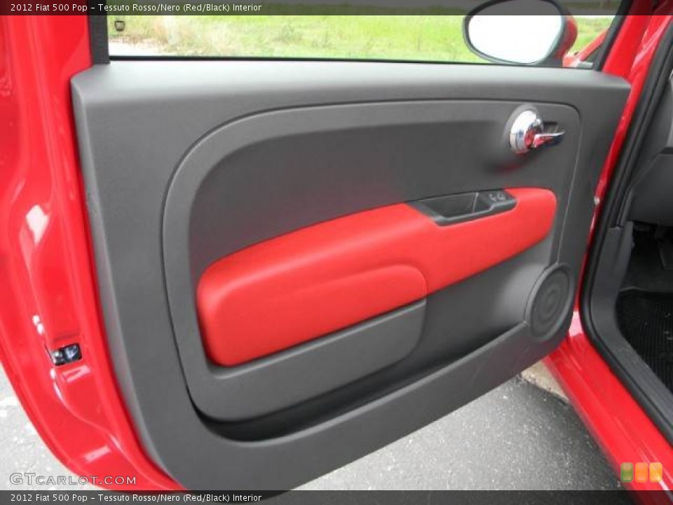 Tessuto Rosso/Nero (Red/Black) Interior Door Panel for the 2012 Fiat 500 Pop #62395023