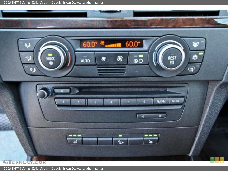 Saddle Brown Dakota Leather Interior Controls for the 2009 BMW 3 Series 328xi Sedan #62398350