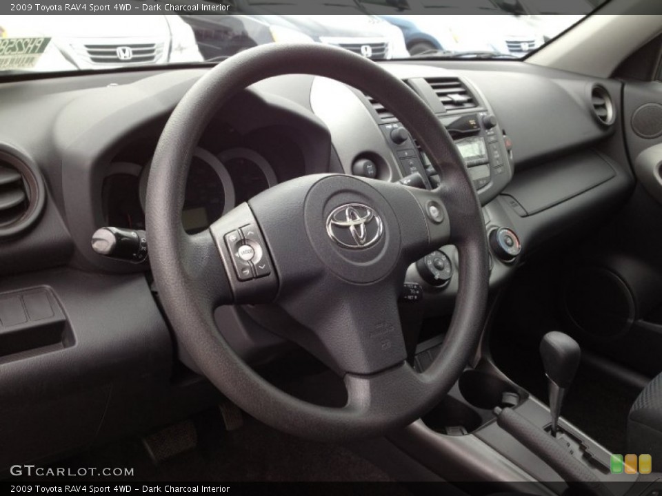 Dark Charcoal Interior Steering Wheel for the 2009 Toyota RAV4 Sport 4WD #62399901