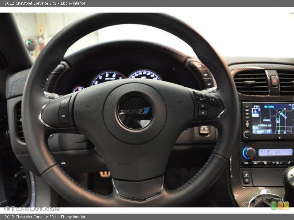 Ebony Interior Steering Wheel for the 2012 Chevrolet Corvette ZR1 #62403372